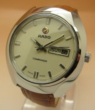 Rado Companion Glasboden Mechanische Uhr 17 Jewels Datum & Tag Lumi Zeiger Bild