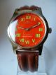 Rare Fortis Orange Eye Military Handaufzug,  Vintage, Armbanduhren Bild 1
