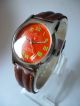 Rare Fortis Orange Eye Military Handaufzug,  Vintage, Armbanduhren Bild 2