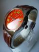Rare Fortis Orange Eye Military Handaufzug,  Vintage, Armbanduhren Bild 5