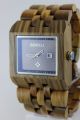 Bewell Holzuhr,  Herrenuhr,  Datum,  Grünes Sandelholz,  Top Geschenk,  Armbanduhr,  A - Ware Armbanduhren Bild 2