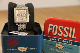 Fossil - Armbanduhr Bq9366 - Uhr Silber Mit Uhrenbox Bild