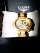 Elysee Glamour Gold Swarovski Kristall Chronograph Damenuhr Unisex Armbanduhren Bild 2