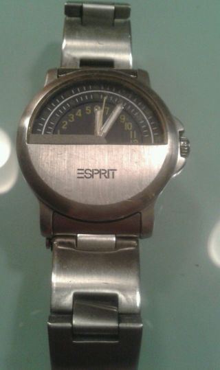 Esprit Armbanduhr Edelstahl Blaues Zifferblatt Halbes Zifferblatt Verdeckt : -) Bild