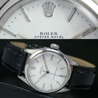 1963er Rolex Oyster Royal Handaufzug Stahl Unisex / Damen Uhr Watch Ref 6244 Bild