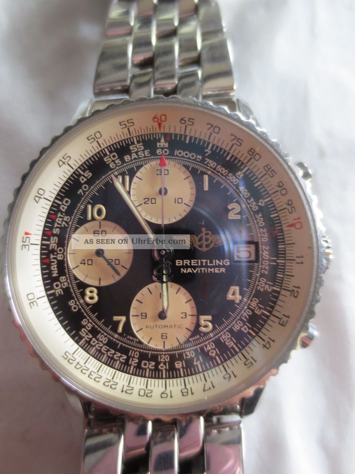 Breitling Navitimer Refenz A13022 Chronograph Stahl Armbanduhren Bild