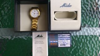 Uhr Mido Multifort Automatic Swiss Watches Since 1918 Vergoldet 21 K Bild
