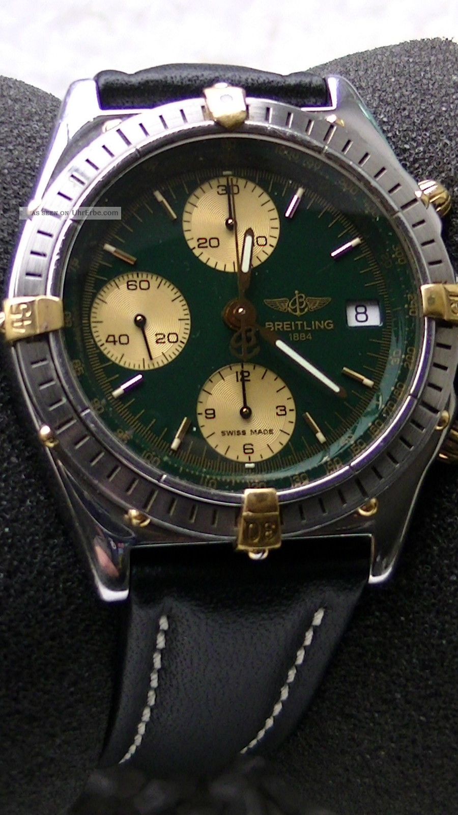 Breitling Chronomat Gold / Stahl Automatik Zifferblatt Grün B13048 - 1240 €uro Armbanduhren Bild