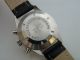 Iwc Uhr Der Fliegerchronograph Automatik Ref.  : 3706 Stahl An Lederband Armbanduhren Bild 9