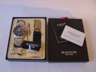 Neue Und Unbenutzte Madison (york) Armbanduhr Mit Den Papieren In Der Box Bild