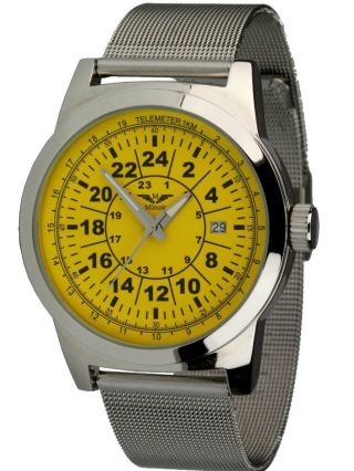 Minoir Uhren - Modell Carnac Gelb - 24 - Stundenuhr,  Quarzuhr,  Herrenuhr Bild