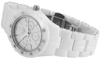 Damen Uhr Weiß Keramik Chrono Ceramic04 Armbanduhr Bild