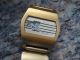 Scheibenuhr - Digital - Uhr - Herrenuhr - Gold - Sammleruhr Armbanduhren Bild 5