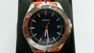 Fossil Am4478 Herrenarmbanduhr Retro Traveler Orange - Herren Uhr Bild