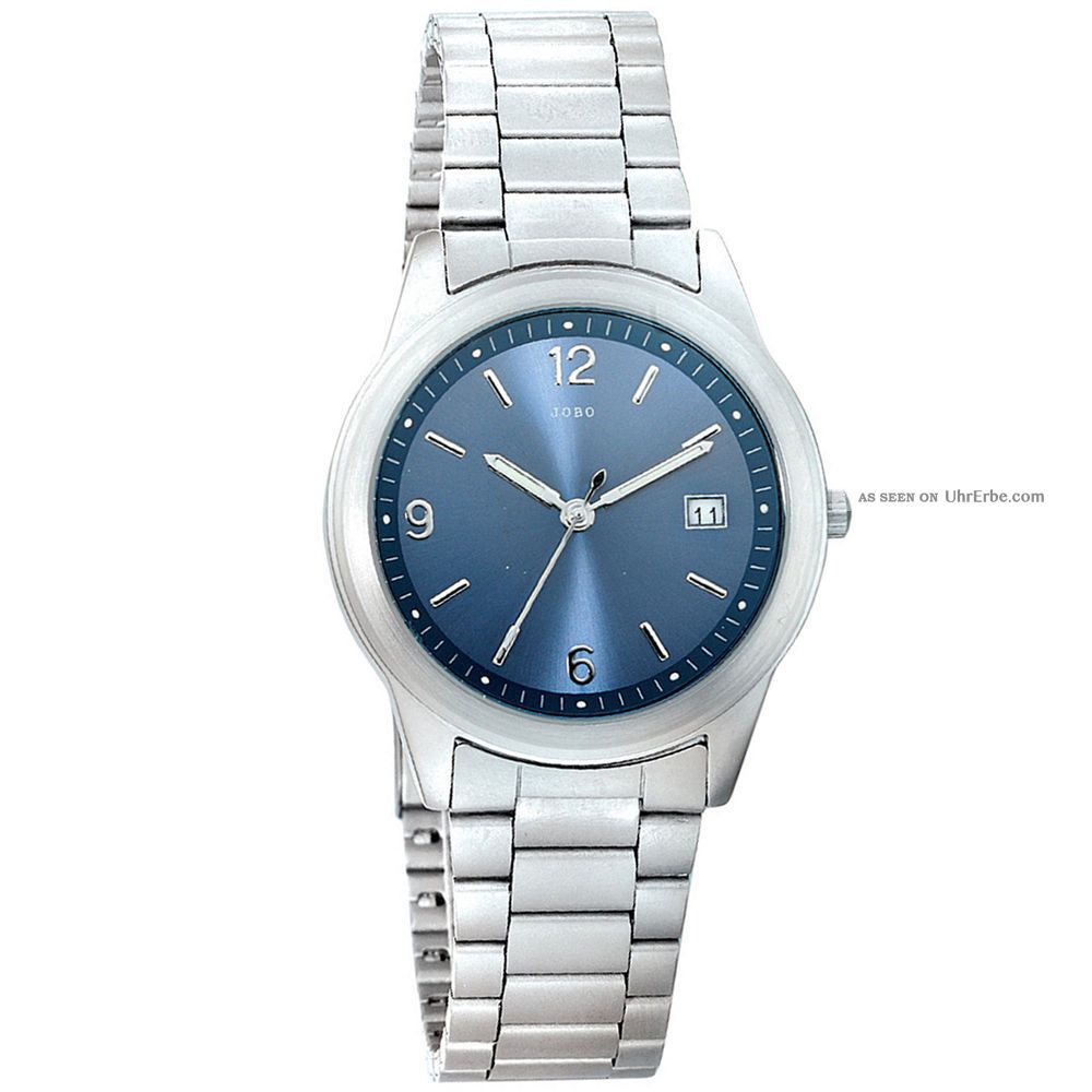 Jobo Herren - Armbanduhr Quarz Analog Titan Patentverschluss Herrenuhr 5 Atm Armbanduhren Bild
