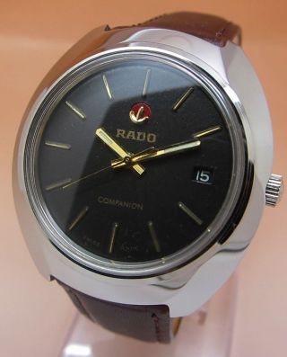 Rado Companion Glasboden Mechanische Uhr 17 Jewels Datumanzeige Lumi Zeiger Bild