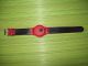 Vw Käfer Uhr - Sammlerstück Von Mondaine (swiss Made) Rot Leder Und Armbanduhren Bild 2