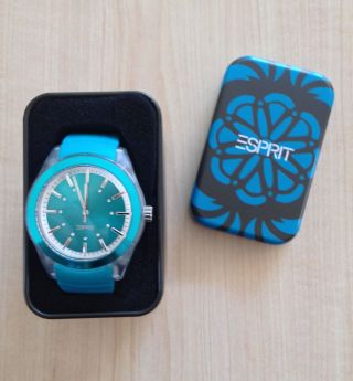Türkisfarbene Esprit Armbanduhr,  Selten Getragen Bild