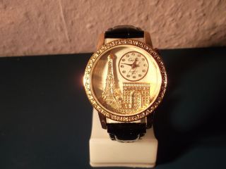 Damenuhr Armbanduhr Armband Schwarz Paris Design Uhr Dhu - 11.  20 Bild