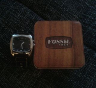 Fossil Herren Armbanduhr Uhr Schwarz Leder Bild