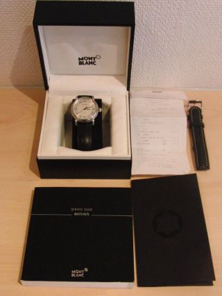 Edle Originale Montblanc Star Large Automatik Uhr & Rechnung & Zertifikat & Box Bild