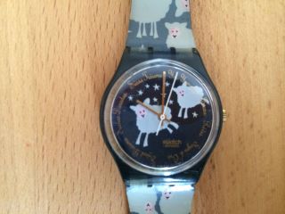Swatch Black Sheep Uhr Armbanduhr Swiss Made Bild