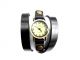 Wickeluhr Damenuhr Quarz Echtleder Wickel Armbanduhr Vintage Schwarz Braun Armbanduhren Bild 2