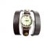 Wickeluhr Damenuhr Quarz Echtleder Wickel Armbanduhr Vintage Schwarz Braun Armbanduhren Bild 3