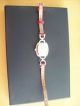 Tommy Hilfiger Uhr Swarovski Steinchen,  Rotes Lederkrokoarmb. Armbanduhren Bild 2