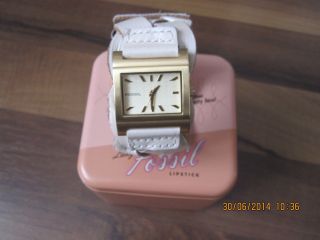Fossil Damen Uhr Damenuhr Gold Beige Geflochten Vintage Jr 9057 Bild