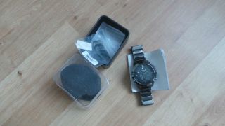 Fossil Herren Uhr Chronograph Schwarz Edelstahl Fs4680 Mit Restgarantie Bild