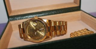 Day Date Automatik Gold Herrenuhr Armbanduhr PrÄsident Jubilee Luxus Bild