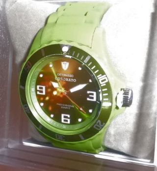 Detomaso Colorato Watch 40 Mm Herrenuhr Silikon Kakigrün Und Ovp Bild