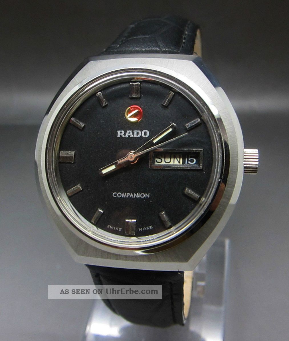 Schwarz Rado Companion Mit Datum & Taganzeige Handaufzug Uhr