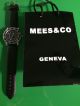 Armbanduhr Mees & Co.  Geneva,  Schwarz,  Damen Und Herren Armbanduhren Bild 3