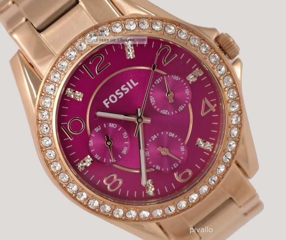 fossil damenuhr rosa