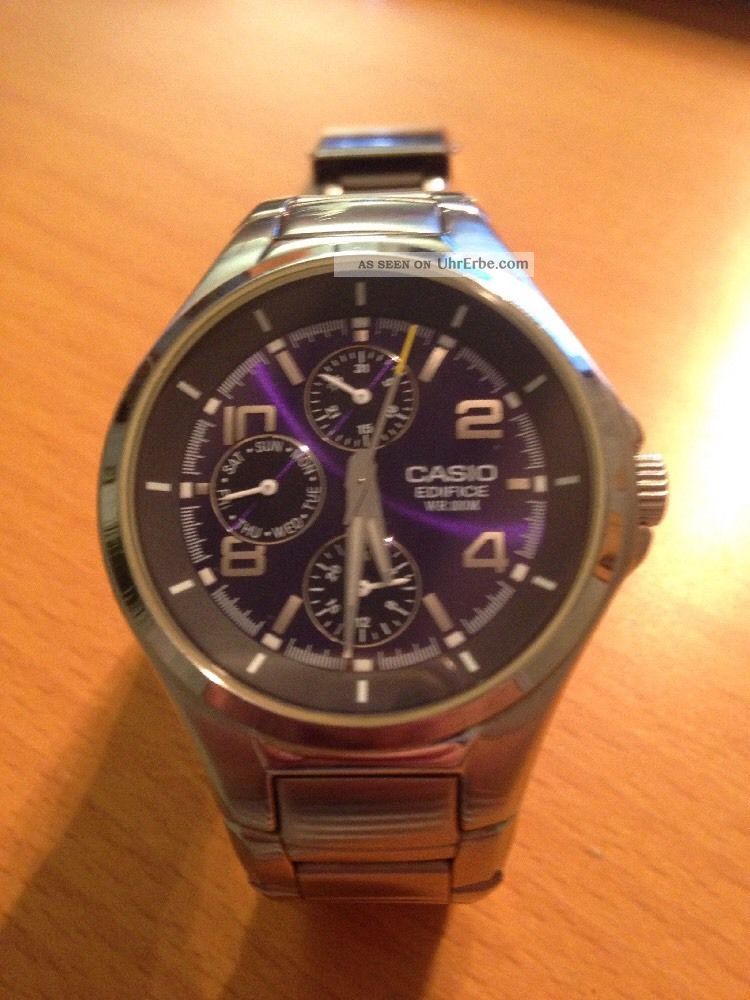 Casio Uhr Edifice Herren Edelstahl Armbanduhr Ef - 316d - 1avef Armbanduhren Bild