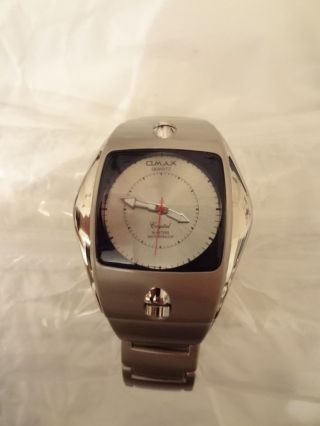 Damen Uhr Modisch Silber Matt Omax Chrystal Quartz 50 Meters Waterproof Bild