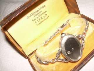 Bucherer Damenarmbanduhr,  Silber 0,  800,  Originalbox Bild
