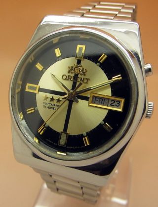 Orient 21 Jewels Mechanische Automatik Uhr Datum & Taganzeige Bild