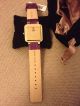 Pandora Grand Cushion Damen Uhr Leder Lila Damenuhr 812032pe Uvp 324€ Armbanduhren Bild 2
