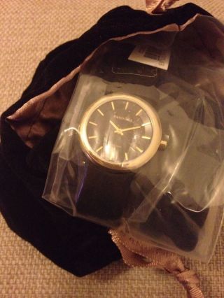 Pandora Damen - Armbanduhr Leder Schwarz Gold Pure 812015bk Uvp : 149€ Bild
