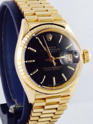 Rolex Lady Datejust 26mm 18kt Gold Ref 6517 Damen Uhr Bild