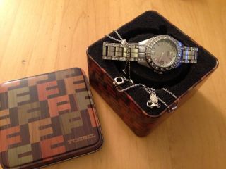 Fossil Uhr Damenuhr Armbanduhr Fossil Kette 925 Silber Modeschmuck 100 M 10 Atm Bild