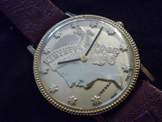 Rarität - Very Rare Tressa Coin Watch Liberty Dollarblatt,  Handaufzug Bild