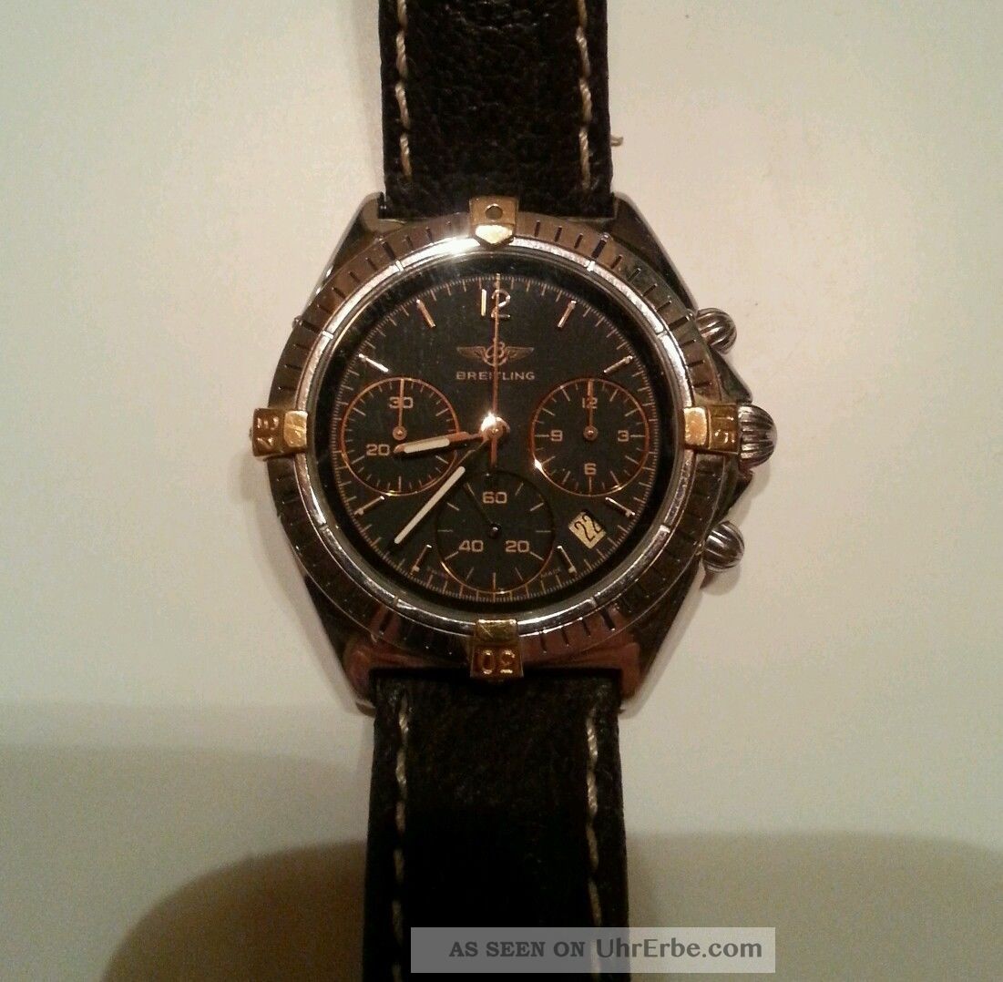 Breitling 80350 Chronograph Mit Box & Papieren Armbanduhren Bild