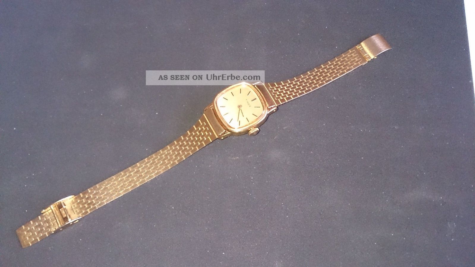 Alte Timex Damen Armbanduhr Metallarmband Goldfarben Armbanduhren Bild