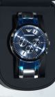 Emporio Armani Herren Armbanduhr Ar2448 Chronograph Klassik Ovp Blatt Blau Armbanduhren Bild 2