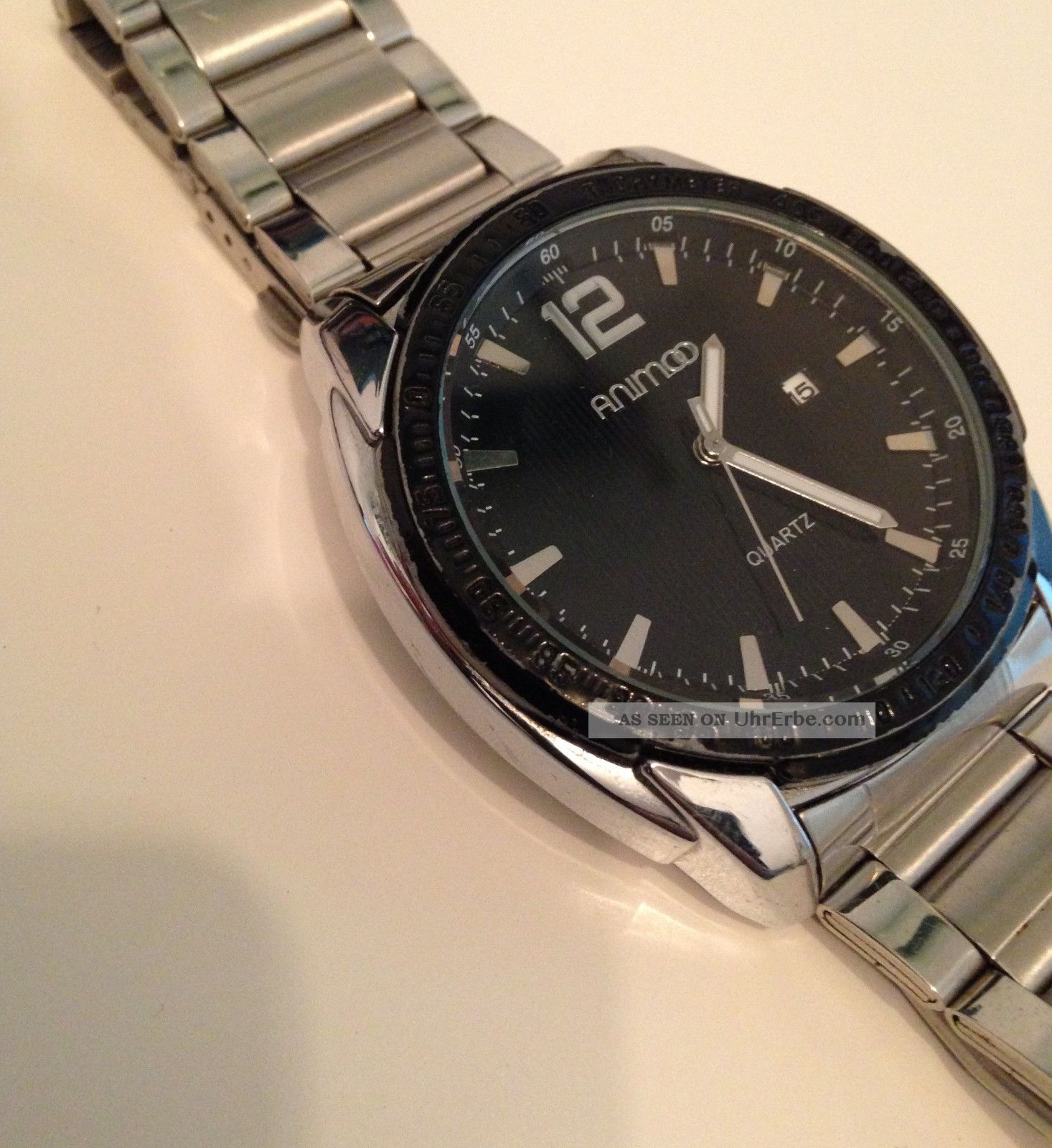 Xxl Animoo Designer Uhr Edelstahl Herrenuhr Mit Datumsanzeige Armbanduhren Bild