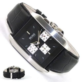 Uhr Hugo Boss Hb1512581 Uvp 399,  00€ Chronograph Lederarmband Black Neu& Bild